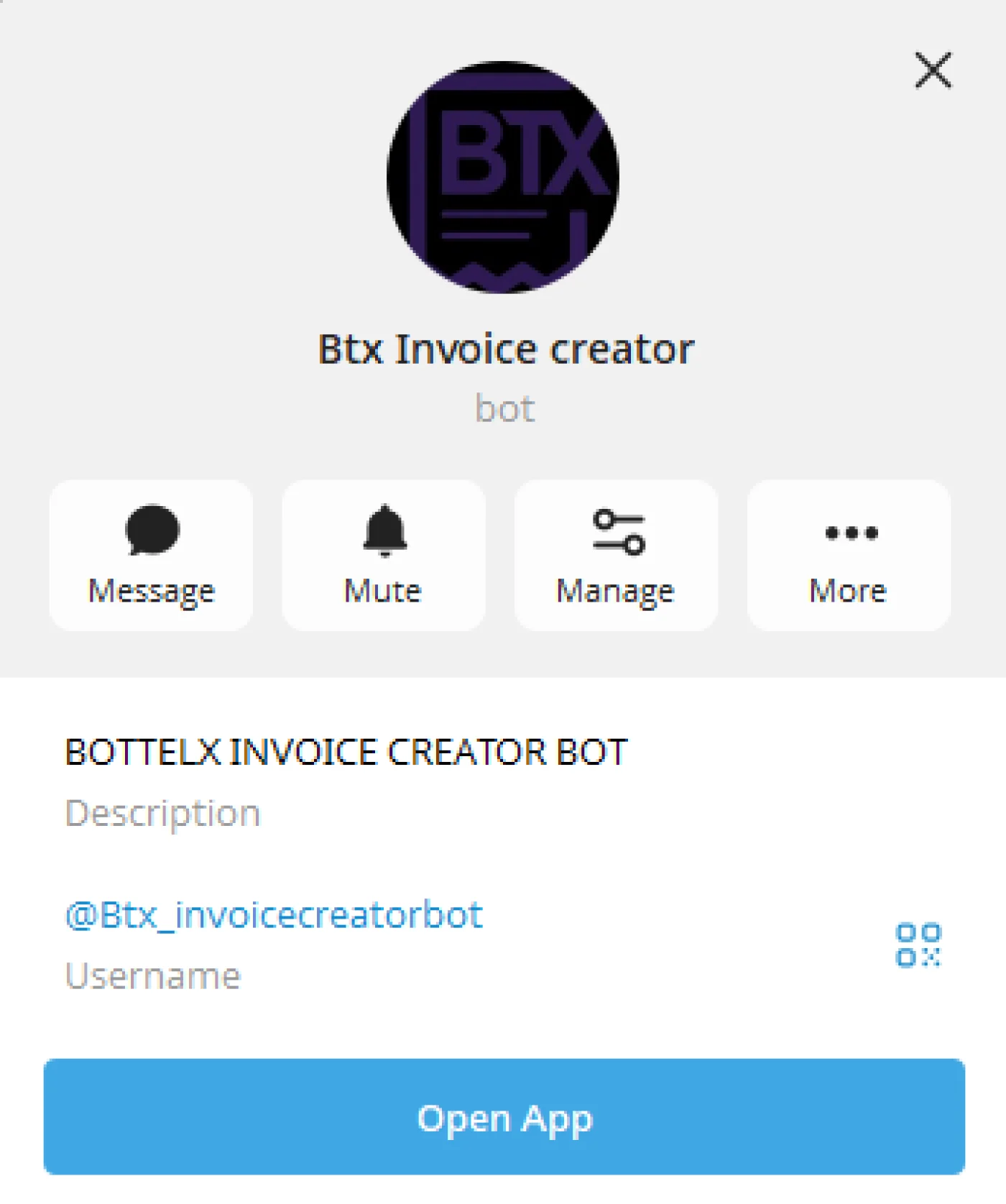 بات ساخت فاکتور رو رسید bottelx